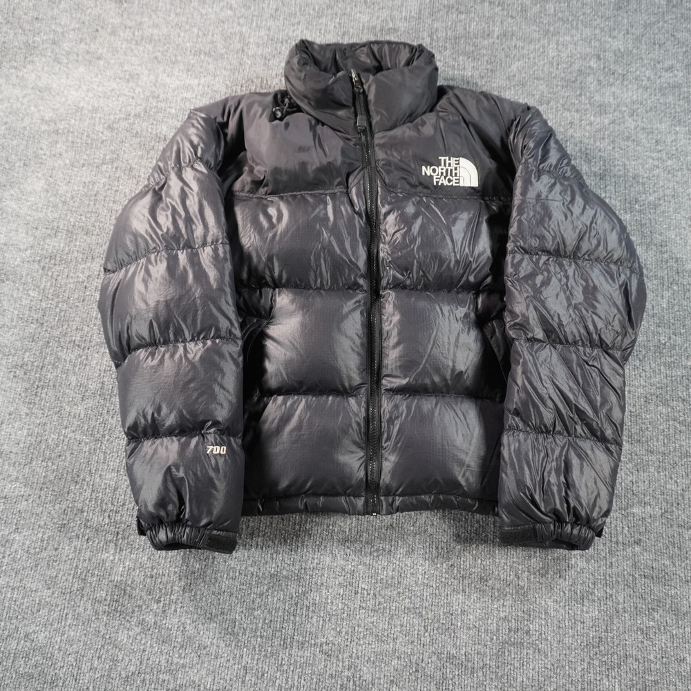 The North Face Nuptse 700 Puffer Jacket Womens Small Black Down Insulated Hooded